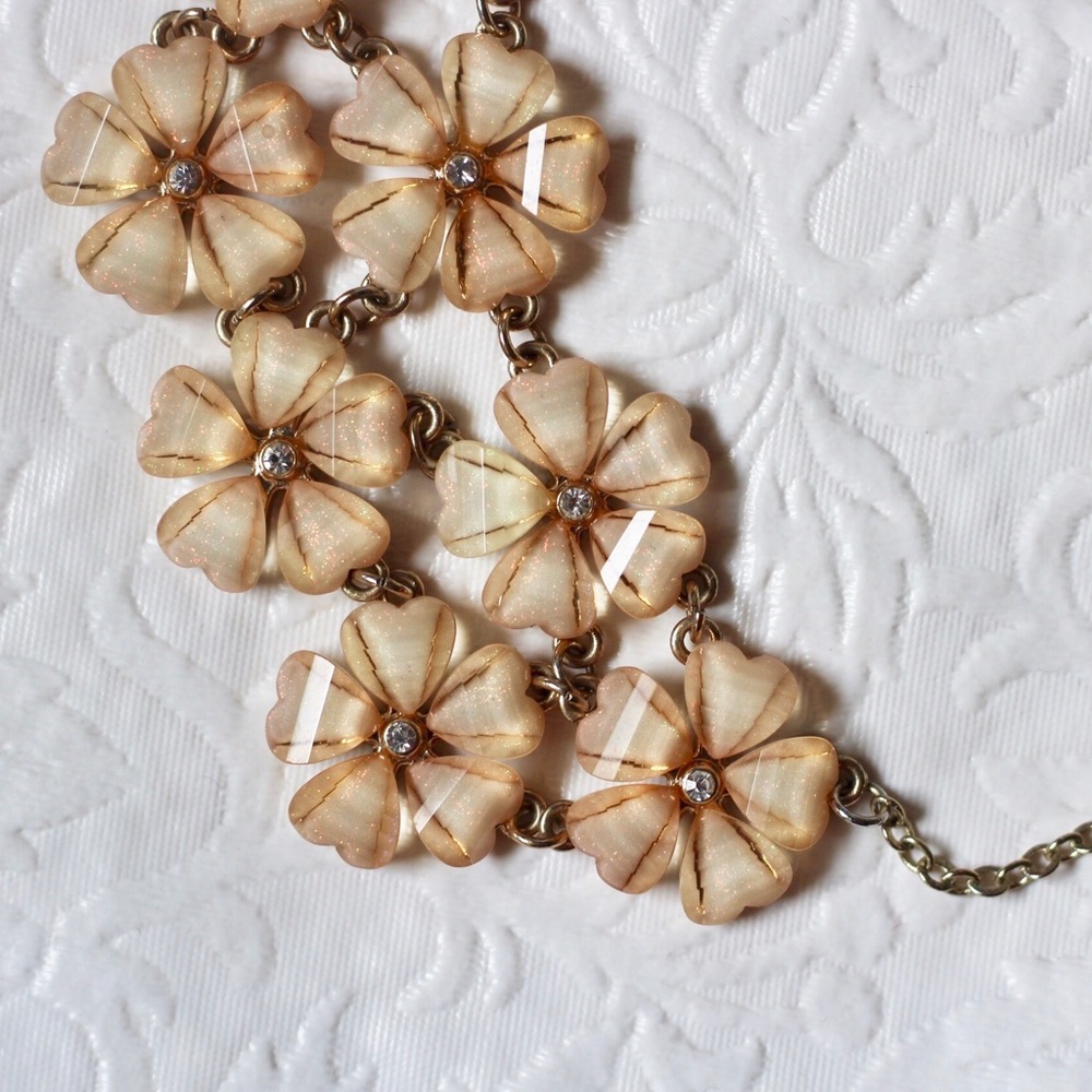Peach Flower Necklace